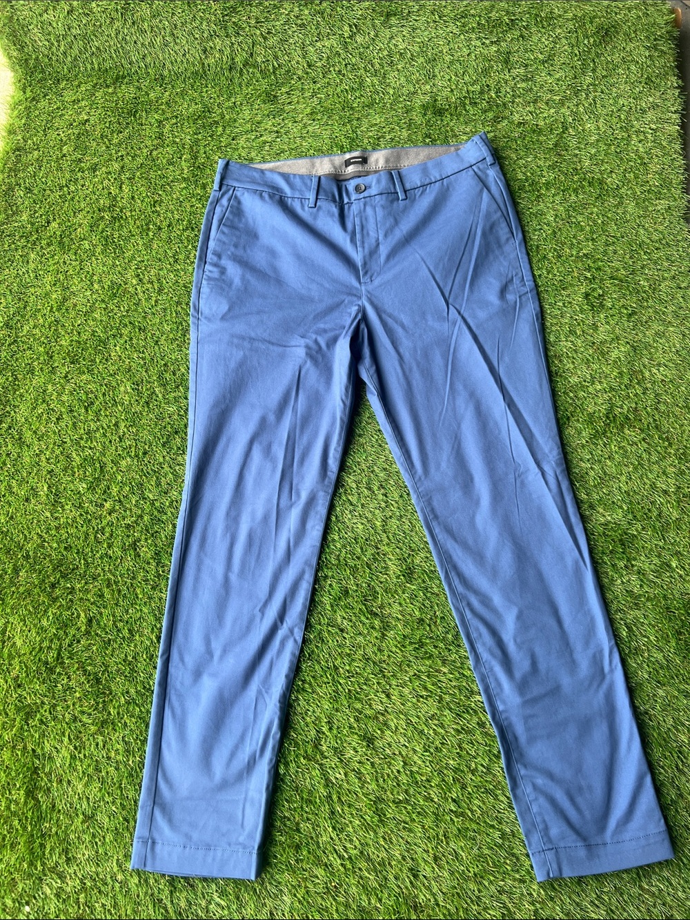 Express Men's Blue Dress Pants - Slim Tapered
